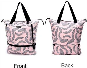 Tote bag prednji džep sa joga mat držačem